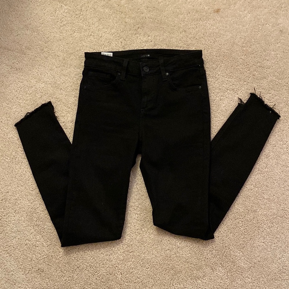 Joe’s Skinny Jeans Black Size 25 Raw Edge Hem